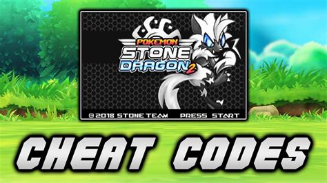 pokemon stone dragon 2 cheats list